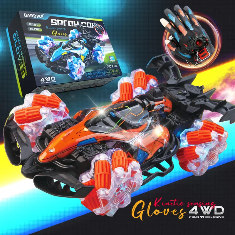 Stunt Drifting Vierwielaandrijving Voertuig 2.4G Afstandsbediening Spray Gebaar Inductie Stunt Auto Geluid en Licht Racewagen Speelgoed