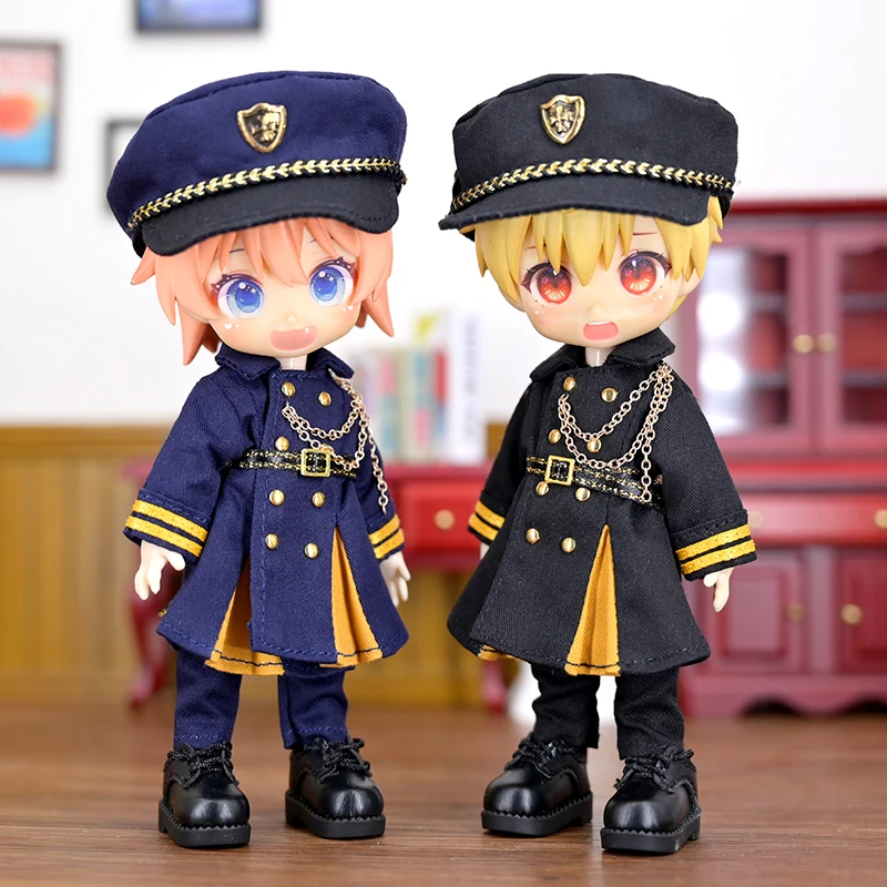 ob11 Doll  clothes uniform military coat suit windbreaker trousers hat belt For Molly, Ymy, P9, Gsc, Obitsu11,Ufdoll,1/12bjd