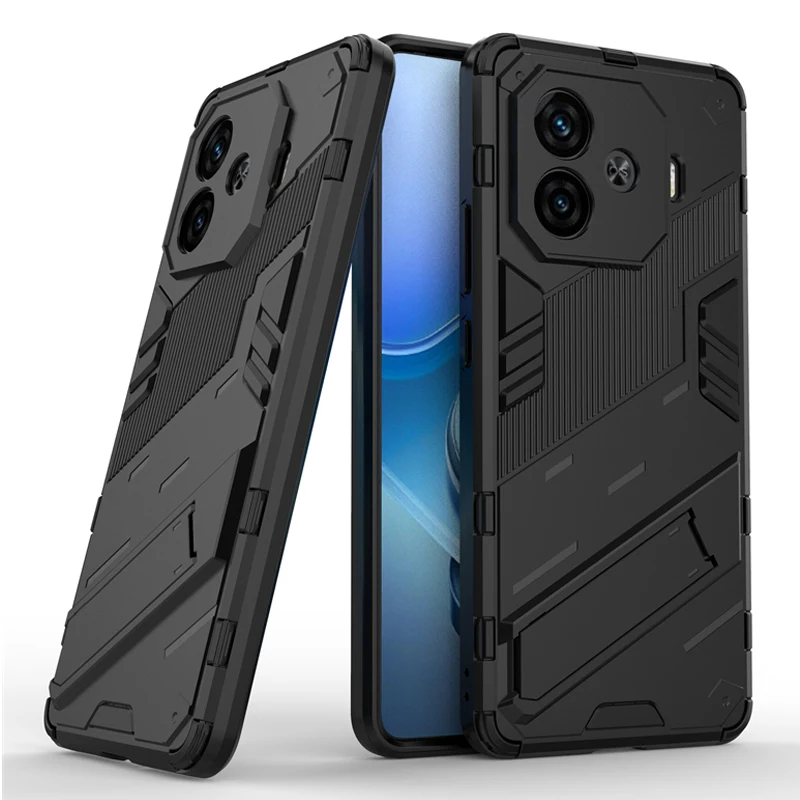 Phone Holder Case For Vivo iQOO Z9 Turbo Plus Case Armor Full Back Cover Vivo iQOO Z9Turbo Plus Case For Vivo iQOO Z9 Turbo Plus