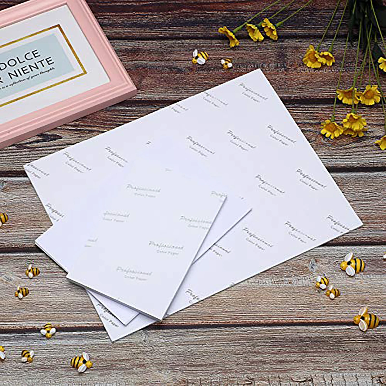 KRYON 양면 광택 사진 용지 50매 8.3x11.7인치 200 GSM 잉크젯 프린터용, 사진, 달력 및 공예용