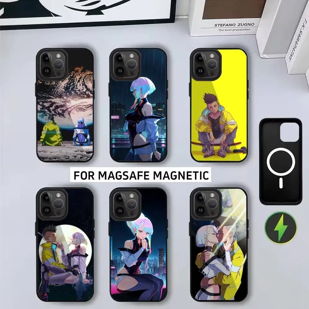 

Play C-Cyberpunk Game E-Edgerunners Phone Case For iPhone17,16,15,14,13,12,11 Plus,Pro Magnetic with Magsafe Wireless Charging