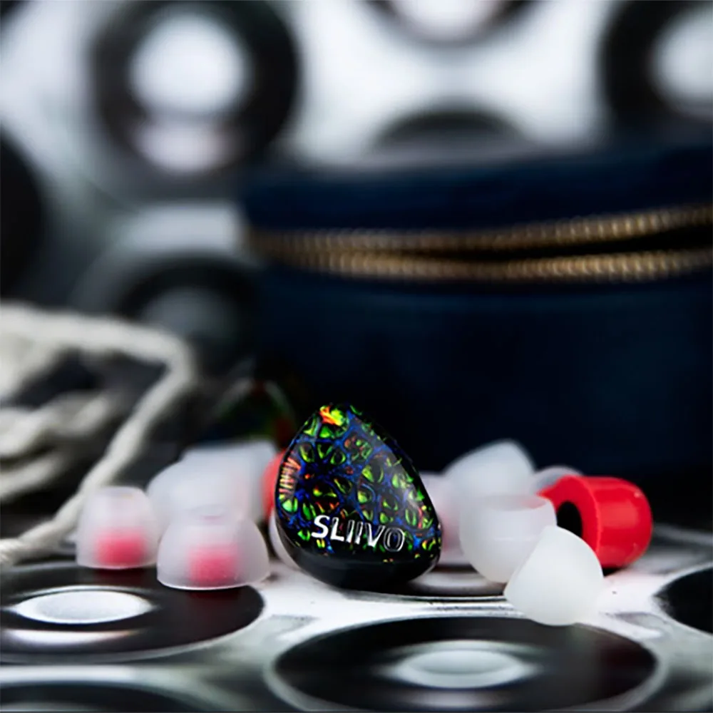 SLIIVO SL41 MK2 IEM 1DD+4BA Hybrid Technology In-Ear Headphones 10 Drivers Hifi In-Ear Monitor  2-Pin Balanced Plug