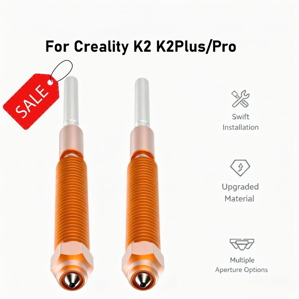 

Upgrade Suit for Creality K2 K2Plus/Pro hot-end nozzle with integrated ALL-metal steel Quick-Swap Creality Hotend Nozzles