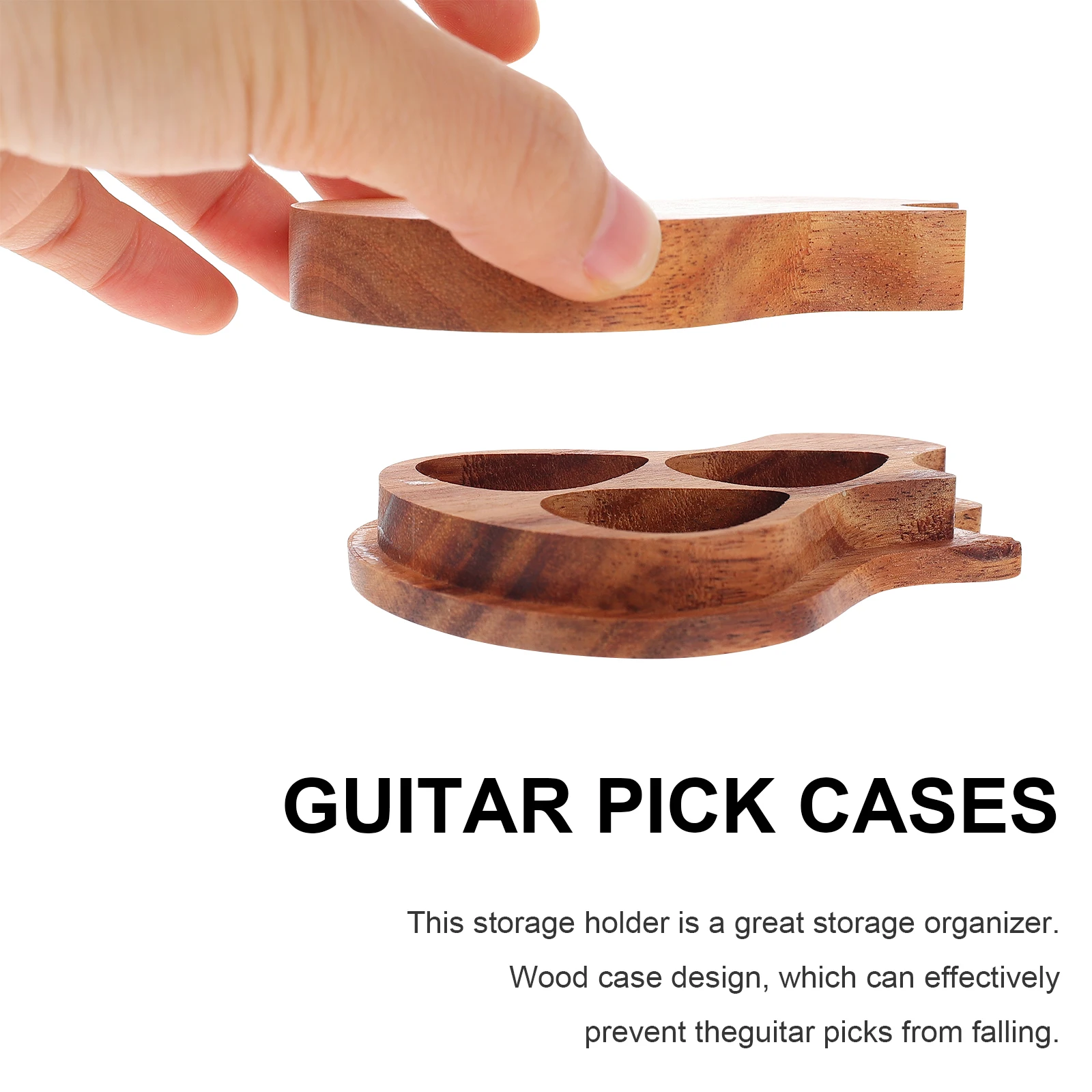 

1pc Wooden Guitar Smooth Polished Storage Organizer Container Case For Guitar Parts Accessory Instrument Gift