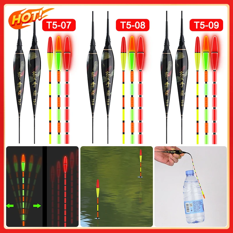 Automatic Reminder Fishing Floats Fish Bite Reminder Color Change Smart LED Fishing Ultra Thick Tail Electronic Luminous Buoy