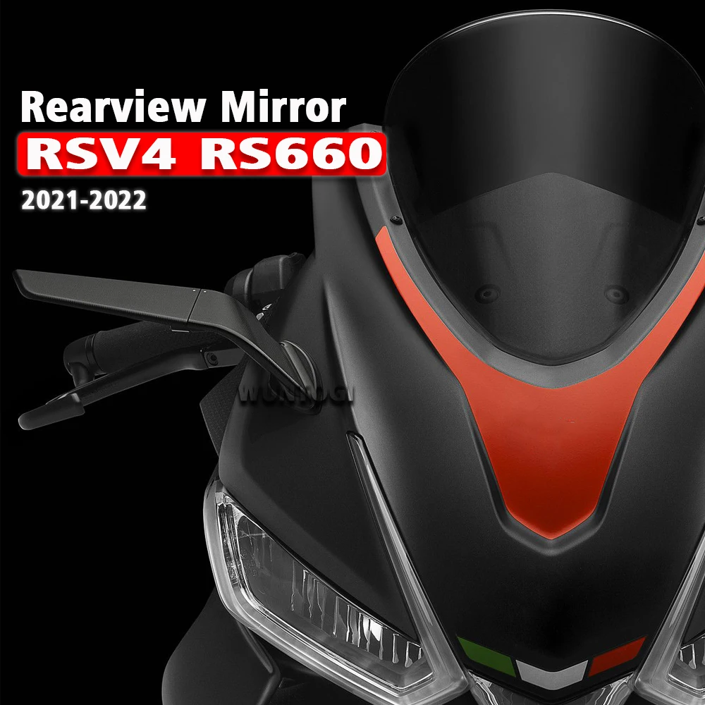 RSV4 1100 Parts Stealth Mirrors Fits For Aprilia RS 660 Motorcycle Wing Mirrors Adjustable Rotating Rearview Side Mirror