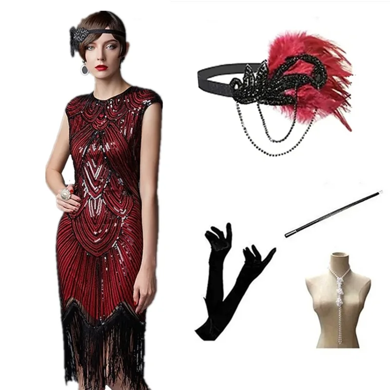فستان Loween Retro Sequin Dr للسيدات Faion 920S فستان Par Ensemble ort تنورة واسعة Sle No Sve تصميم متوسط الخصر