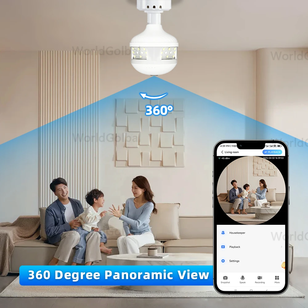 V380 Pro Wifi كاميرا بانوراما 1080P 5MP كاميرا الأمن 360 درجة عين السمكة البانورامية IP كاميرا للرؤية الليلية كاميرا مراقبة