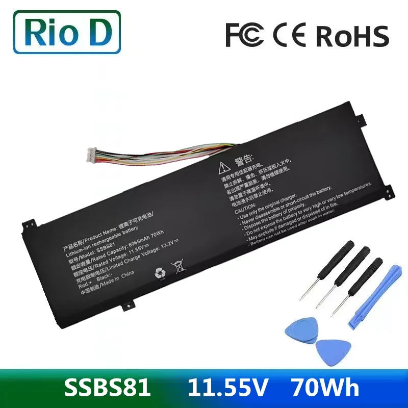 New SSBS81 Laptop Battery For Mechrevo 16Pro Code01 2022 Edition R5 2023 R7-6800H 16HDS-7BB6U 16HD-5BB6U F6-5BB6U Code 10-7CC6U