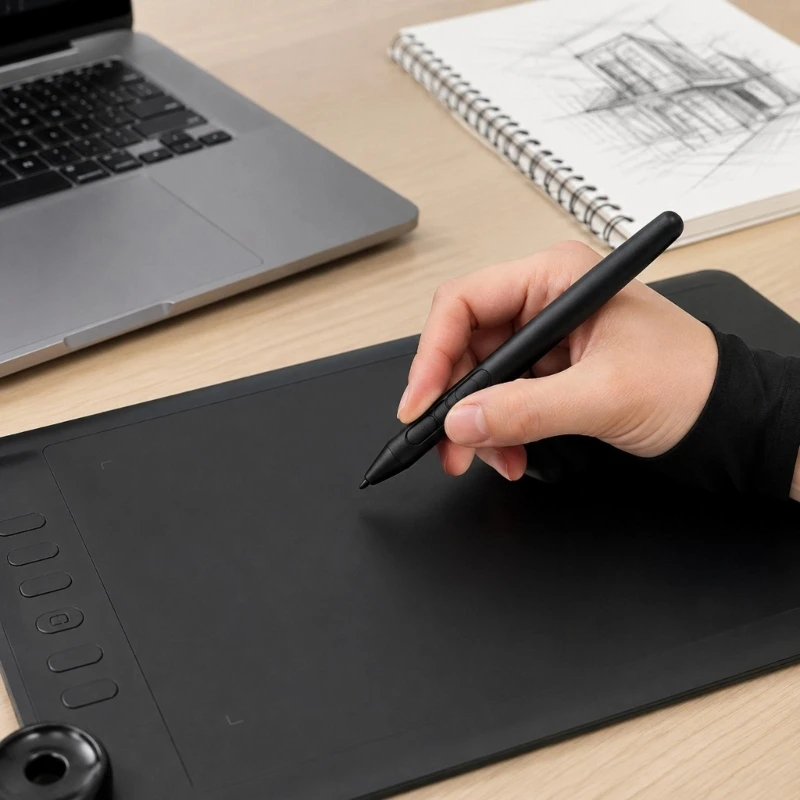PTK470 Digital Pen Repair Assembly, Black Polycarbonate Exterior with Three Raised Areas and Underside Recesses F19E