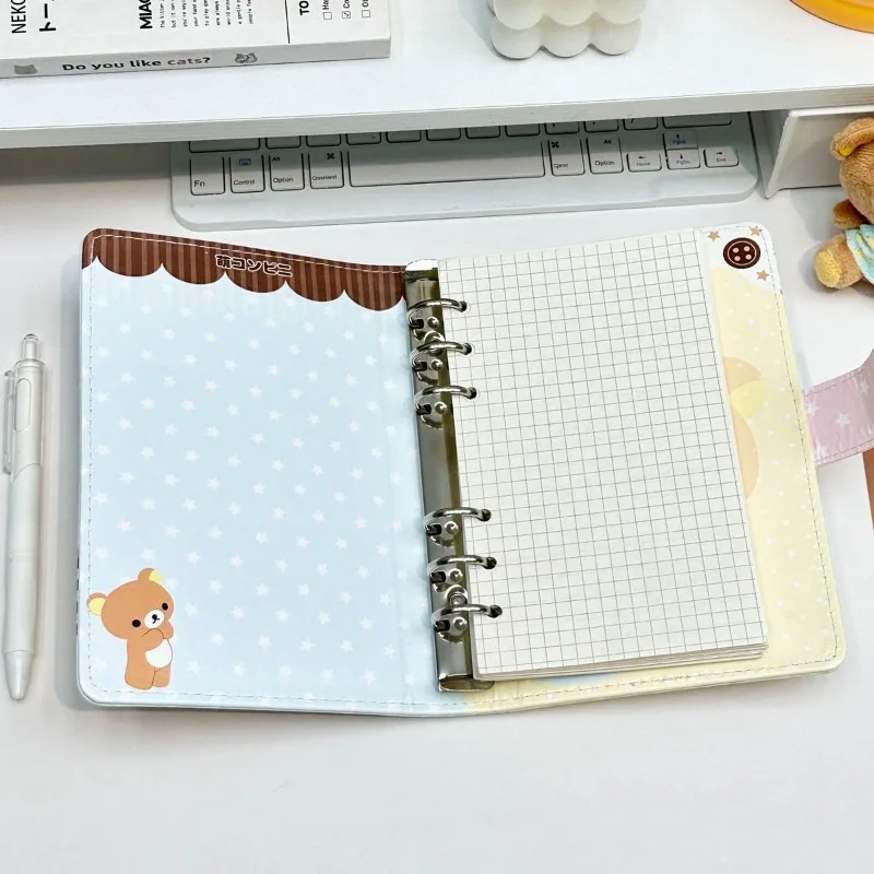 2026 new ins Rilakkuma A6 notebook loose-leaf hand ledger niche simple thickened diary - view 5