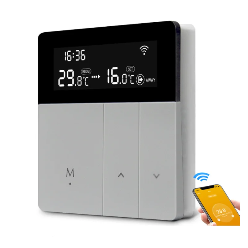 LCD crystal thermostat water floor heating temperature controller  smart thermostat switch