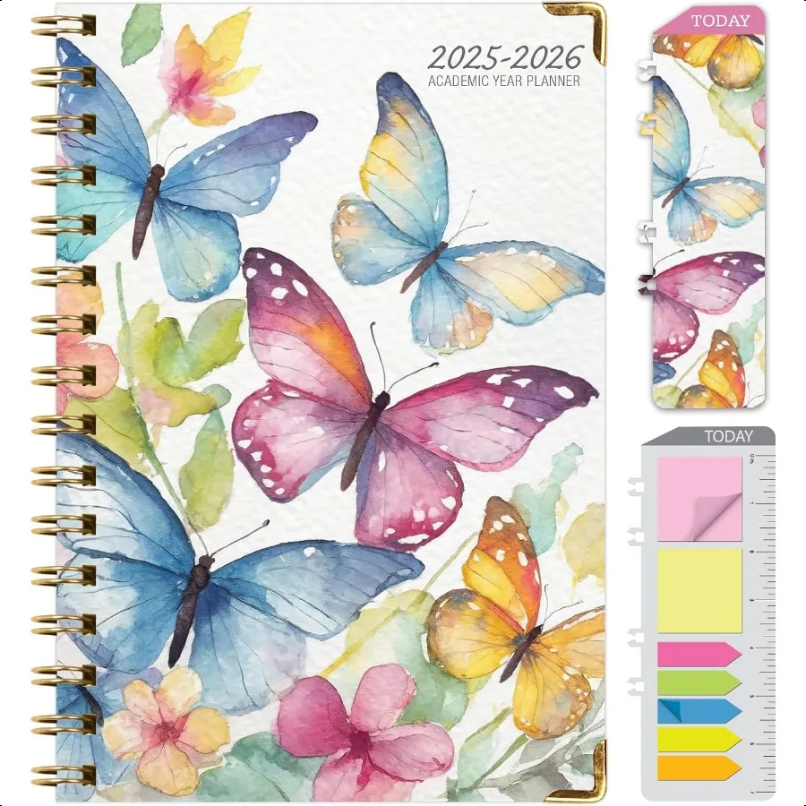 

HARDCOVER Academic Year 20252026 : June 2025 Through July 2026 5.5x8 Daily Weekly Monthly Yearly Agenda. Bookmark Pocket Folde