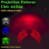 Wings of Angels Bicycle Projection Tail Light Bicycle Tail Led Warning Light Rechargeable Motorcycle Projection Tail Light