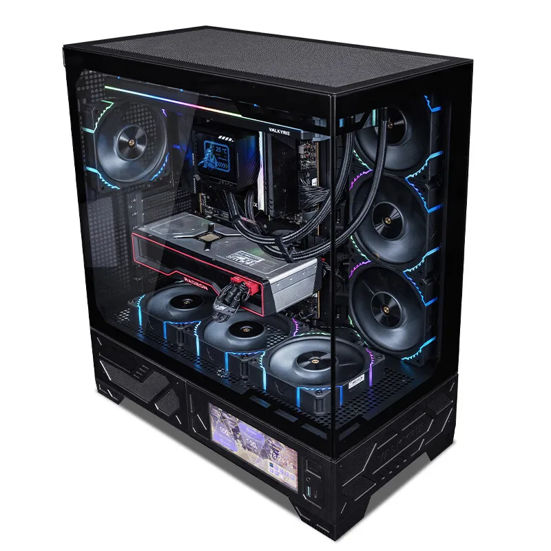 Imagem -05 - Valkyrie Vk03 Atx Gaming pc Case Desktop Suporta 360 Refrigerado a Água 62 Pol. Tela Sensível ao Toque Removível 270 ° Caixa de Computador para Sala de Vista Marítima