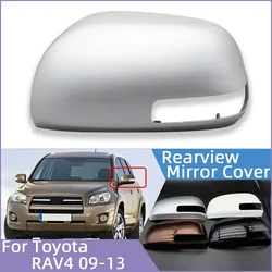 For Toyota Rav4 2009 2010 2012 2013 Car Rearview Mirror Cover Cap Door Outside Mirror Housing Shell Brown White Black Silver