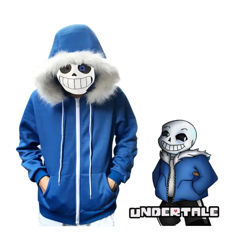 DY20Sans Cosplay Costume Game UNDERTALE Blue jacket mask full set sansy Halloween cosplay clothing Christmas Skull undertale sui view 6