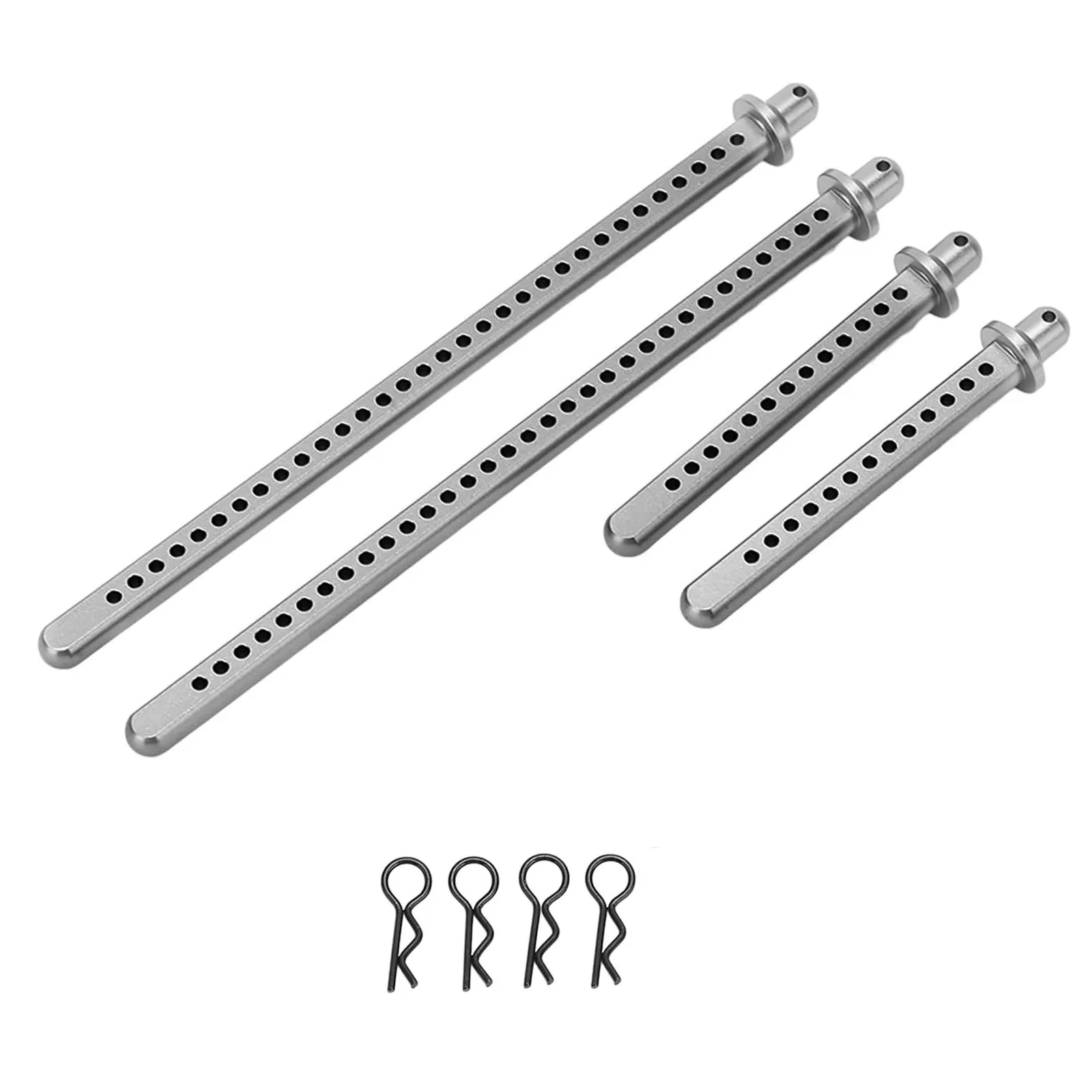 RCXAZ 4 Uds. Juego de postes de cuerpo extendido de Metal montaje de carcasa para 1/10 coche trepador de control remoto Axial SCX10 90046 piezas de mejora