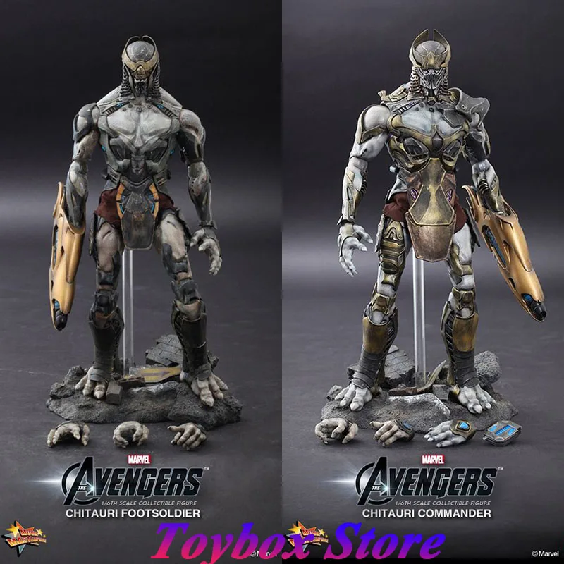 

Hot Toys 1/6 Scale MMS226 Chitauri Footsoldier MMS227 Commander Soldier Model Marvel Avengers Alien 12" Full Set Action Figure