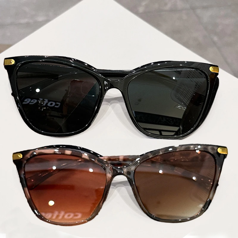 Vintage Cat Eye Sunglasses Women Luxury Designer Sun Glasses for Lady Fashion Oversized Square Sunglass Female UV400 Eyeglasses