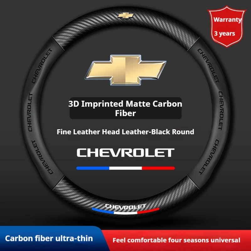 Protector de cuero para volante de coche, accesorios para Chevrolet Chevy Equinox Malibu Impala Aveo Traverse 2011 2012 - 2022 2023 2024