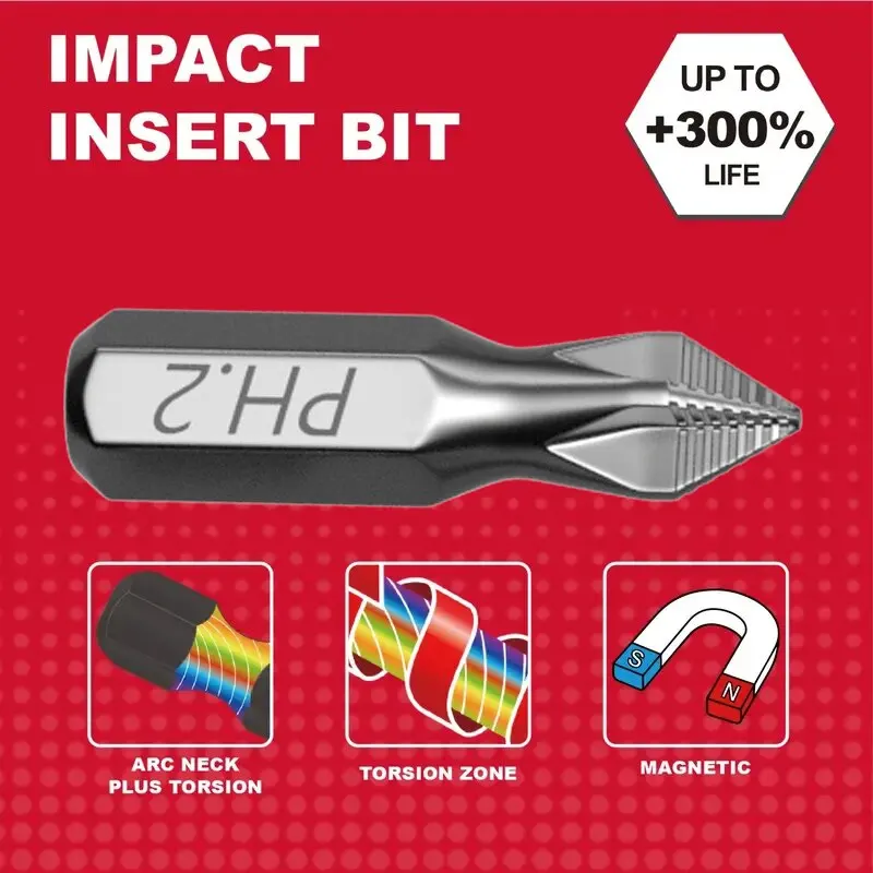 1Inch PH2 Impact Screwdriver Bit - Perfect for Plastic, Wood, and Metal Projects!