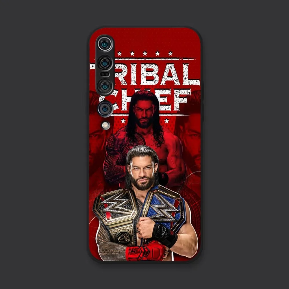 W-Wrestling Star Roman R-Reigns Phone Case For Xiaomi 11 Redmi Note 11 5G 8T 9A 9 10T Note8Pro Note9 12SUltra Black Case