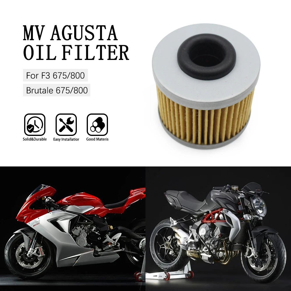 

Motorcycle Parts Oil Filters For MV Agusta Brutale F3 675 2012-2016 F3 800 2013 2014 2015 2016 HF569 Oil Filter