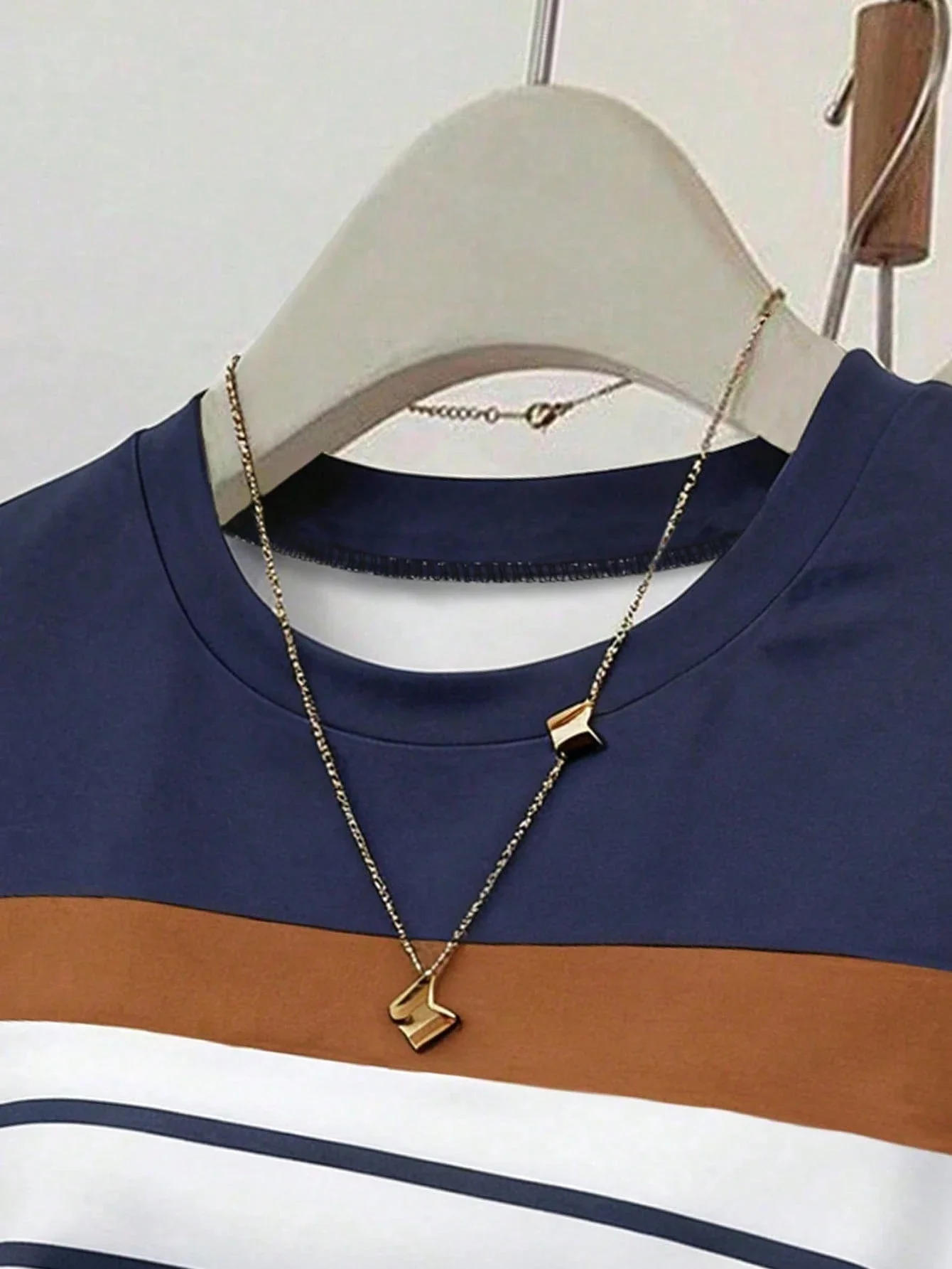 

Plus Size Women Striped Patchwork Short Sleeve T-Shirt Casual Streetwear