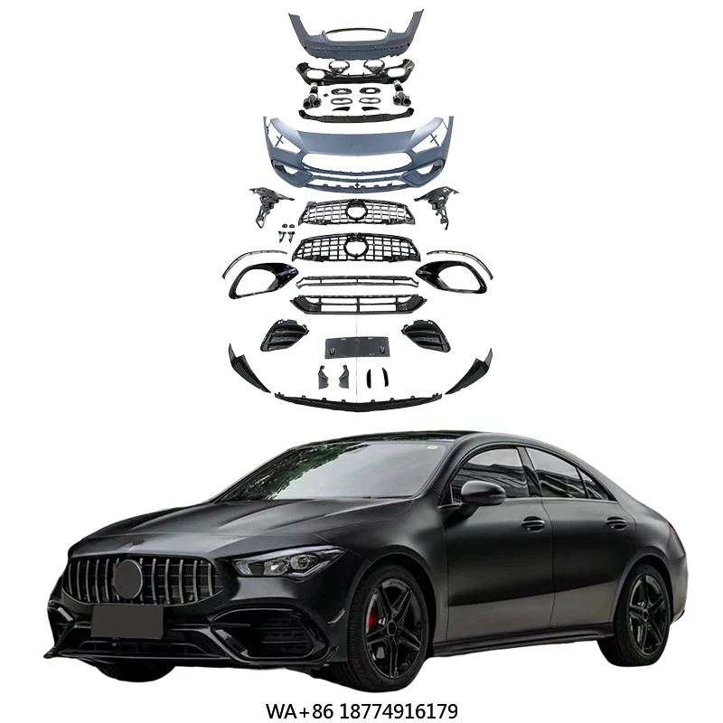 

Оптовая продажа автозапчастей с фабрики для CLA WI18 (модель 20-21)45, комплект кузова, передний и задний бампер, боковая юбка, задняя решетка