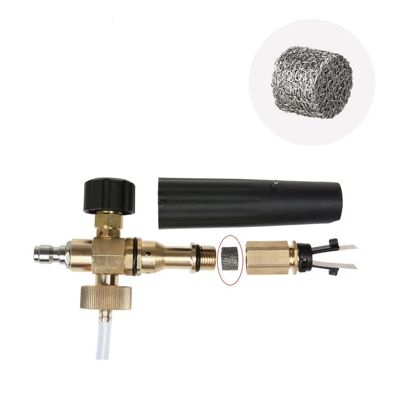 Brass Orifice Nozzle 0.1mm Size with Stainless Steel Foam Maker for Stable Foam Generation in Industrial Spray Systems