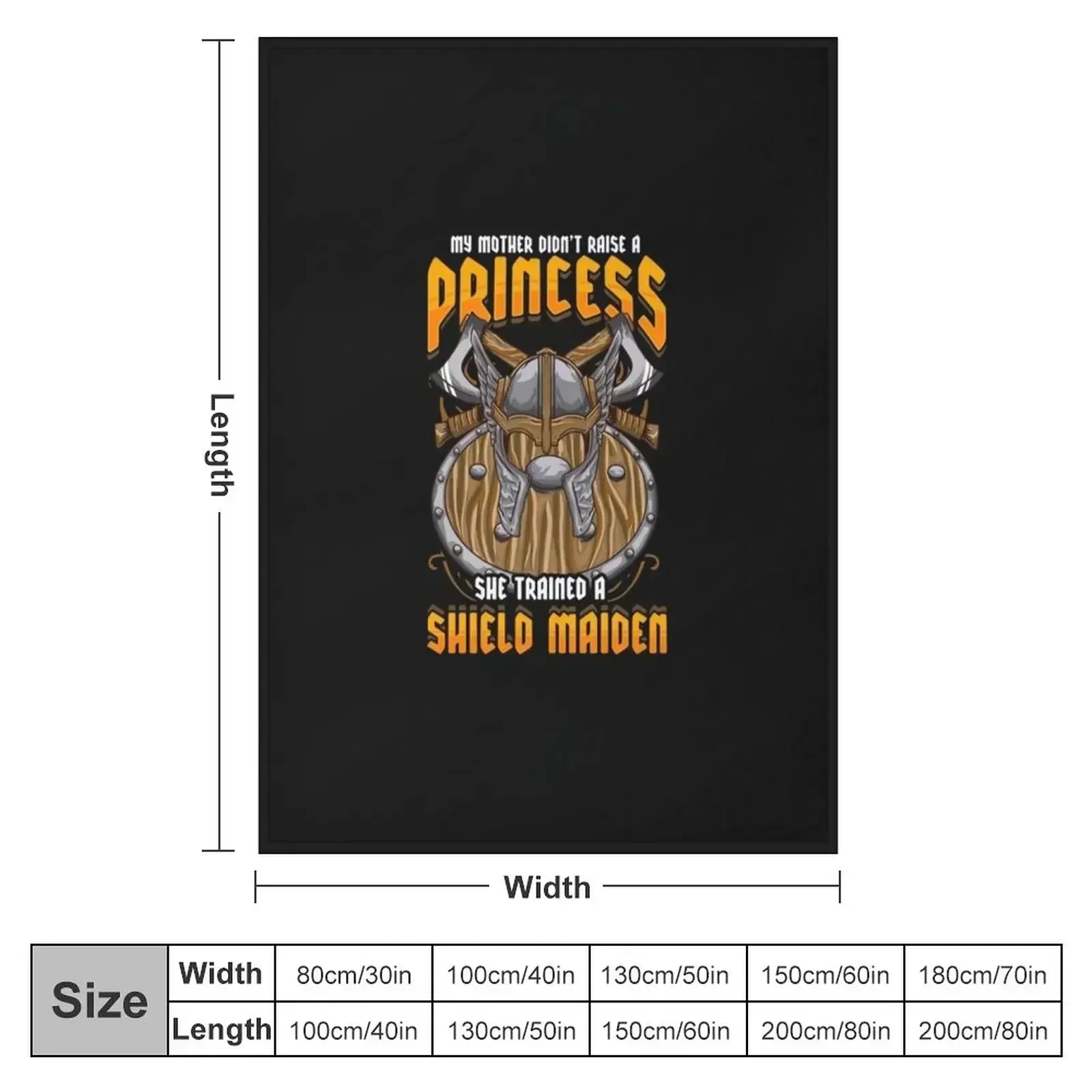 Forget Princess I Want To Be A Shield Maiden design Throw Blanket couch cozy soft plush fuzzy picnic outdoor blanket