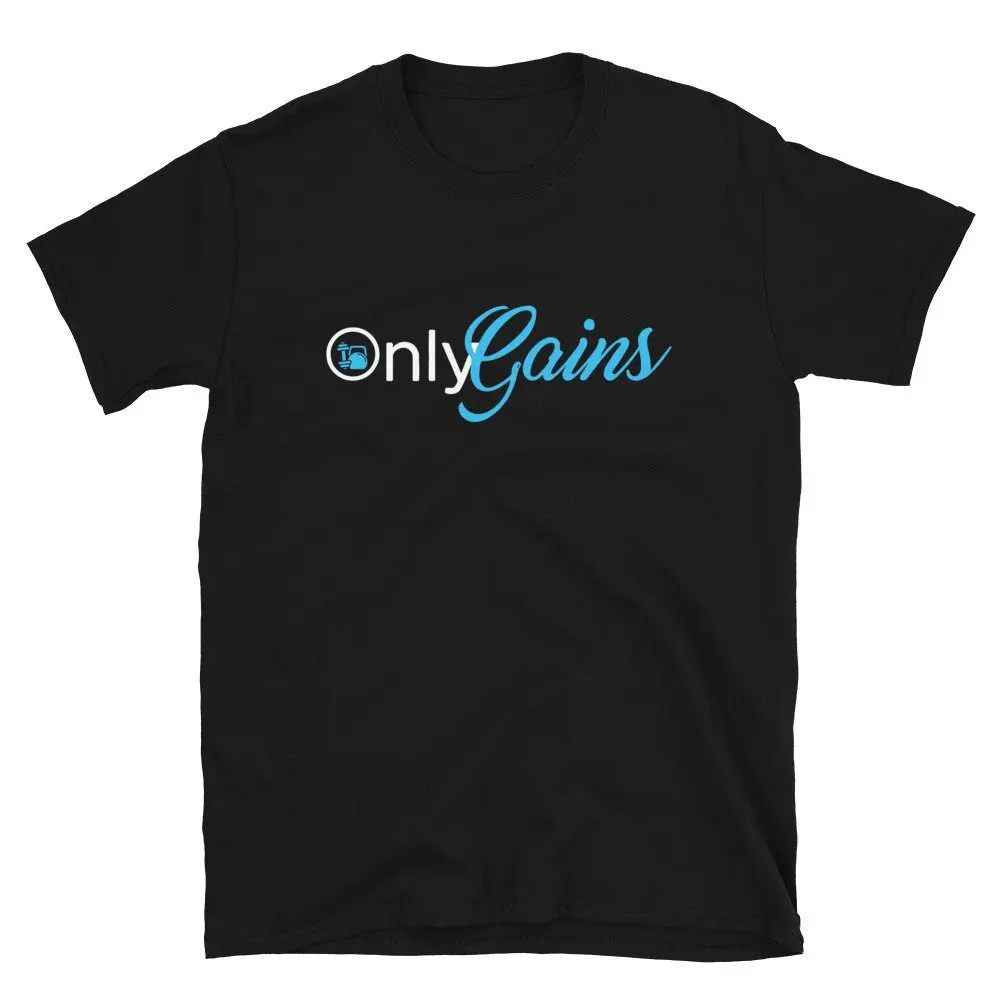 OnlyGains Funny T Shirt For Gym Bro Mens Fitness