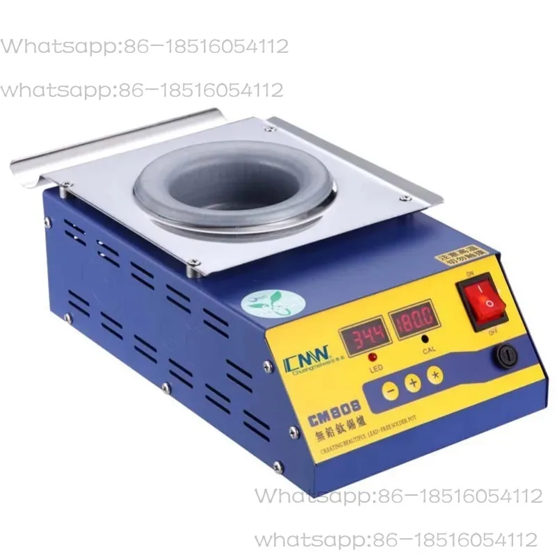 

CM-808 Lead-free solder pot Digital display 400w melt tin 1.5KG temperature adjustable Melting tin furnace 110V /220V