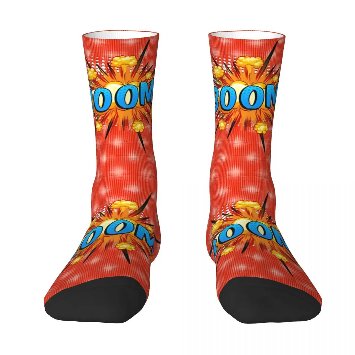 Burst Cartoon Retro Comic Book Kawaii Socks Gym Cartoon Pattern Socks