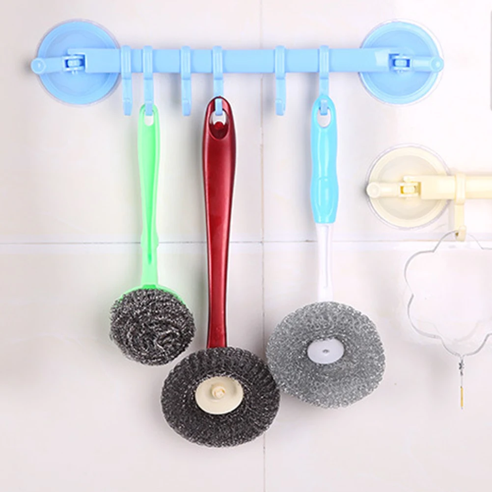 

Adjustable Hook Rack Double Suction Cup 6 Linked Hooks Towel Rack Hanging Shelves Hook Holders Type Sucker Hook Kitchen Tool Ran