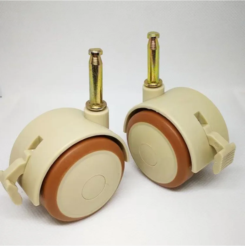Crib Caster Flip Wheel Children's Clinic Accessories Universal Wheel with Brake Pulloff Silent Wheel Rubber Roller