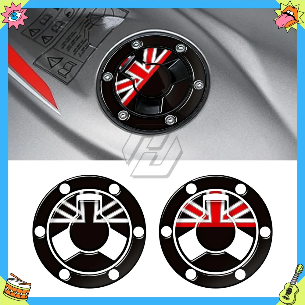 

Для Triumph, 6 отверстий на 2020 год, защита крышки бензобака мотоцикла, 3D полимерная наклейка на мотоцикл