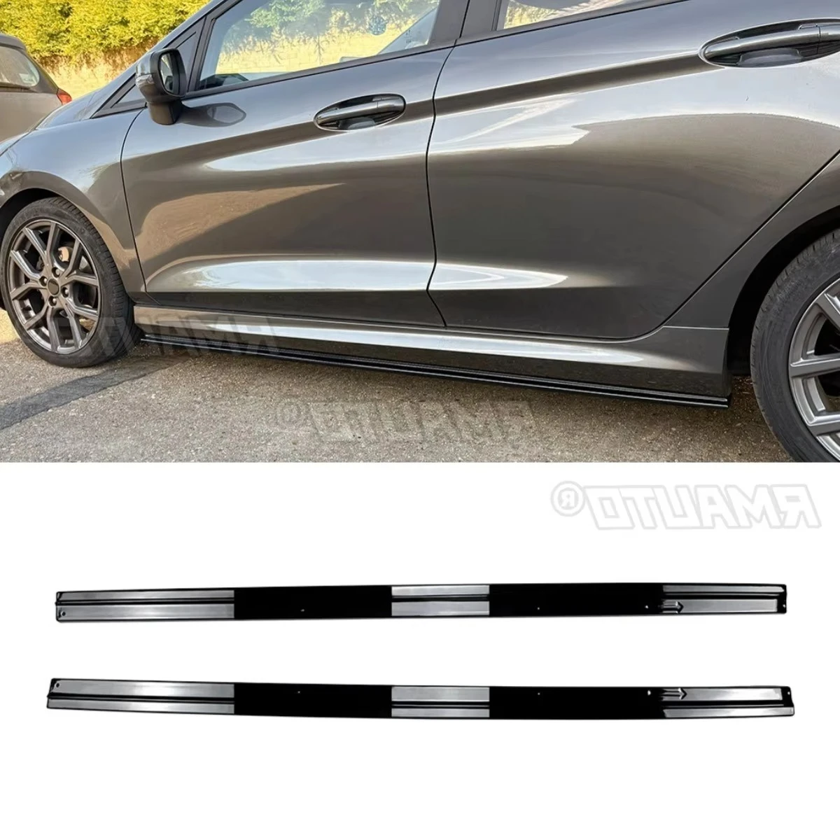 

Для Ford Fiesta MK8 ST Line 2018+ автомобильная боковая юбка, спойлер, расширение, диффузор, защита автомобиля, боковая юбка, сплиттер, фартук, аксессуары