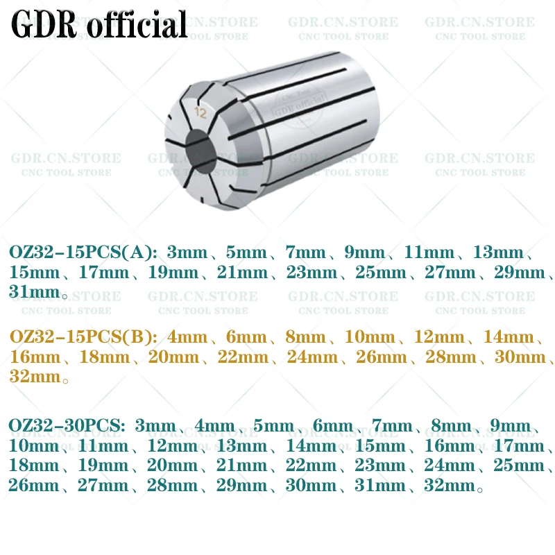 OZ Collet Chuck Collet OZ25 OZ32 Tool Holder OZ collets for OZ collet BT30 BT40 BT50 OZ25 tool holder bracket tool collet