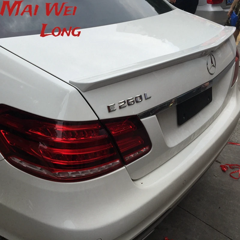 For Mercedes - Benz W212 E320 E260L E300L E63 spoiler ABS Material Car Rear Wing Primer Color spoiler for 2008-2015 W212 4 doors