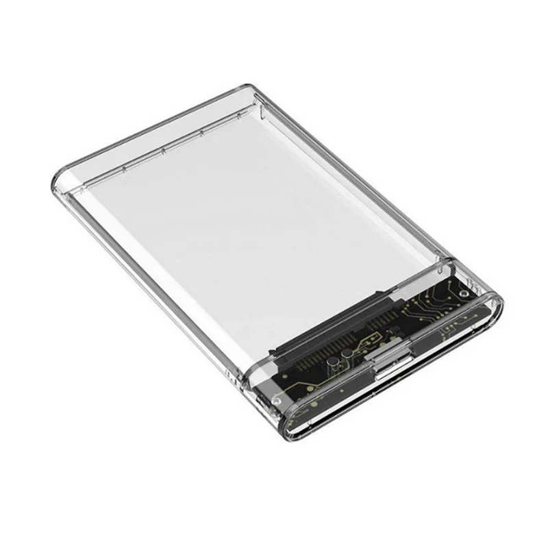 AA84 Transparent Gray HDD Case for Hard Box 2.5 Inch HDD Enclosure SATA to USB 3.0 Type-C 3.1 External Hard Drive Case