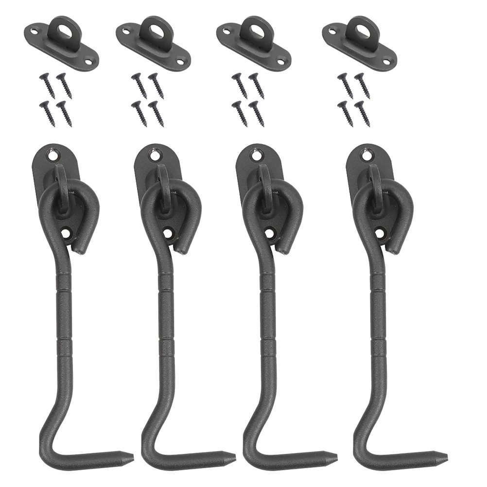 

4Pcs Stainless Steel Cabin Door Latch Lock Heavy Duty Window Latch Gate Barn Shed Hardware Cabin Hook
