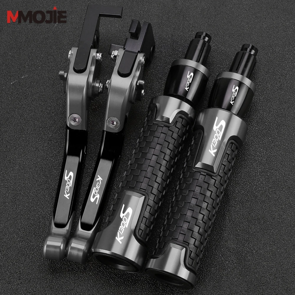 For BMW K1300S K1300 S 2009-2011 2012 2013 2014 2015 2016 Foldable Brake Clutch Levers 7/8'' 22mm Handlebar Handle Grips Ends