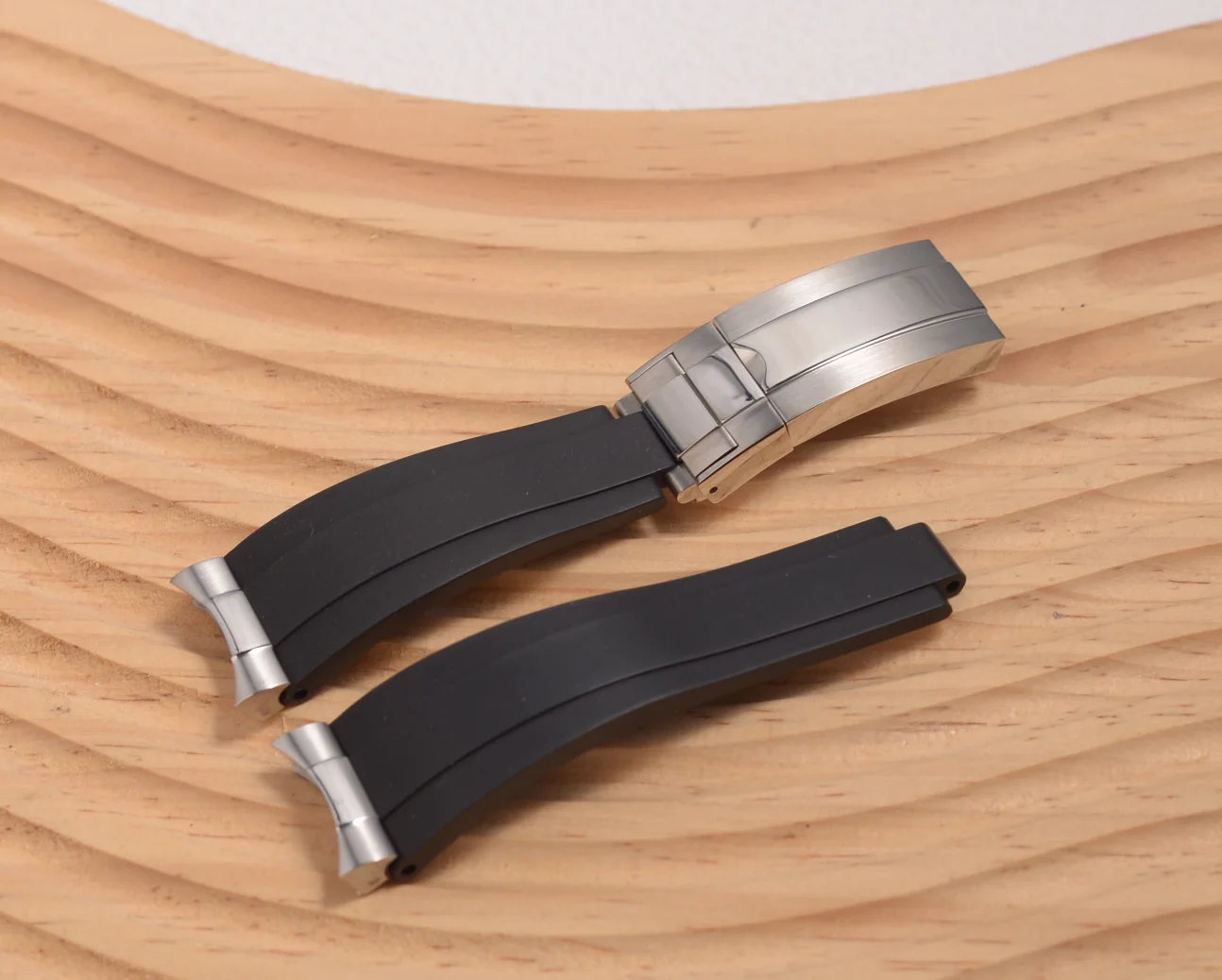 20mm Rubber Strap for Tudor 39mm 1958 BB58 Black Bay Panda Pro Black Shield Watchband Steel End Linker Bracelet