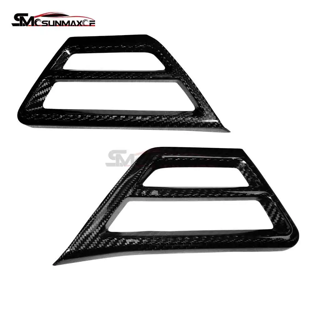 For BMW 2 3 4 Series 2025 G42 G20 G22 G23 G28 M2 G87 M3 G80 M4 G82 Real Carbon Fiber 2pcs Dashboard Air Vent Decoration Covers
