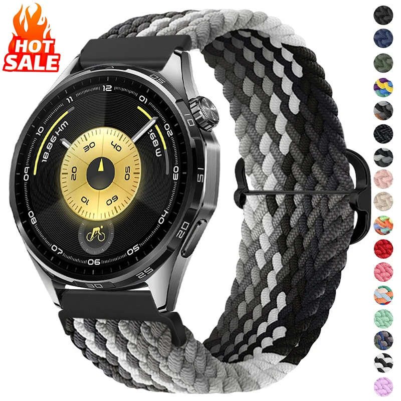 20mm 22mm Elastic Braided Nylon Strap for Huawei Watch GT6 5 4Pro 46mm Bracelet for Samsung Galaxy Watch 7 6 5 4 6/4Classic Band