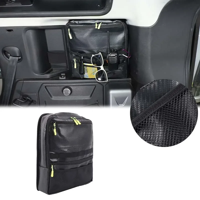 

For Land Rover Defender 110 2020-2025 Carbon Fiber Pattern Trunk Window Storage Bag Car Trunk Tool Storage Bag Auto Accessories