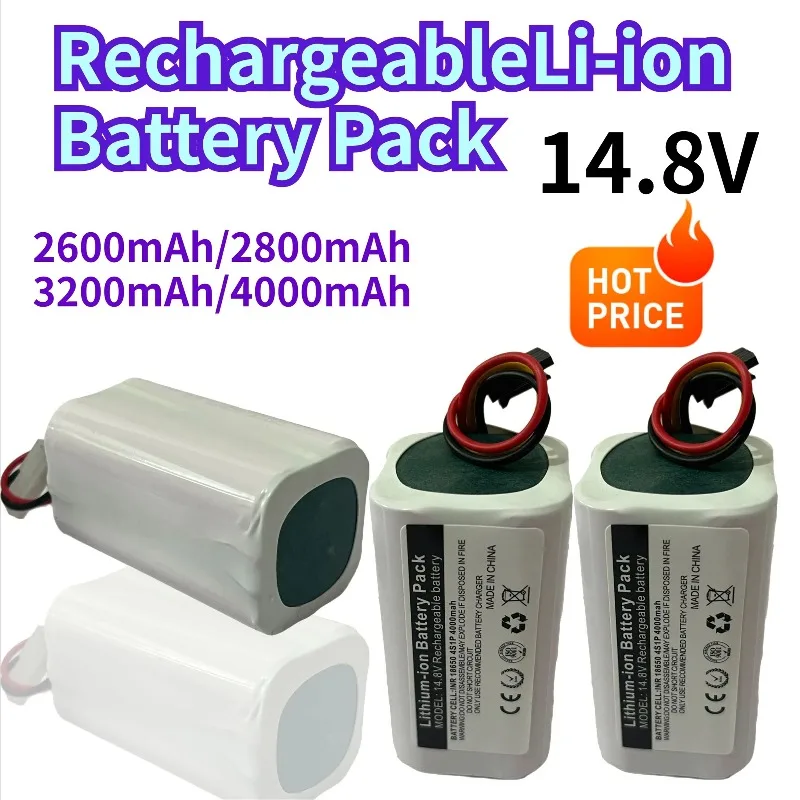 14.4V 4000mAh Rechargeable Li-ion Battery Pack for Xiaomi Mijia Mi Robot Vacuum Cleaner Mop2 Lite MJSTL Backup Battery