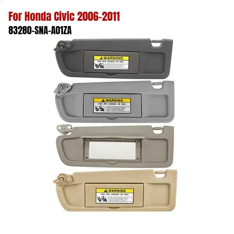 

Left Driver Right Passenger Side Sun Visor Shade For Honda Civic 2006 2007 2008 2009 2010 2011 83280-SNA-A01ZA Sunvisor Sunshade